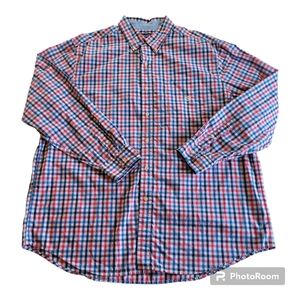 Chaps Mens Easy Care Checkered Long Sleeve 2XL